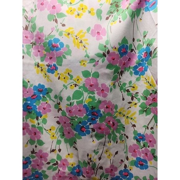 Vintage 70's JC Penny womans Bow collar Floral Blouse Office Geek Grandma Core - Picture 4 of 9